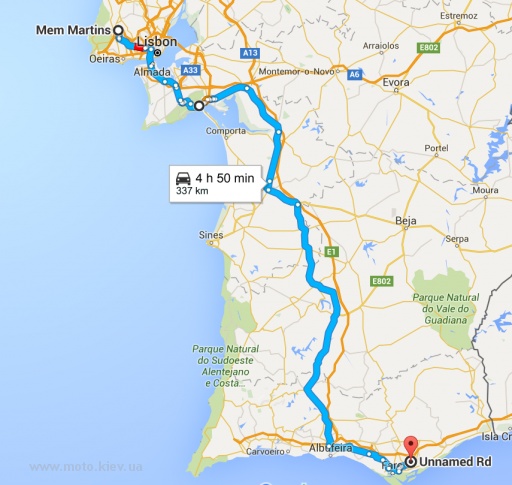 16090 км, 112 дней на мотоцикле. Киев-Спарта-Лиссабон